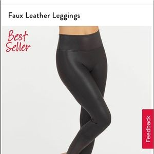 Womens hi waisted Faux leather spanx leggings